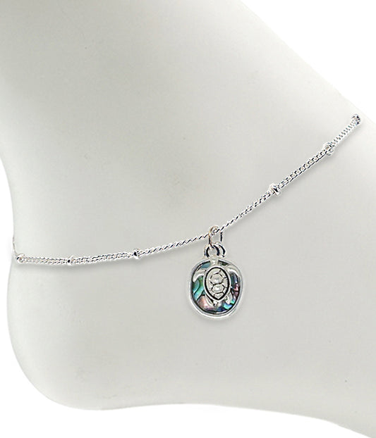 SEALIFE THEME ABALONE ANKLET - TURTLE