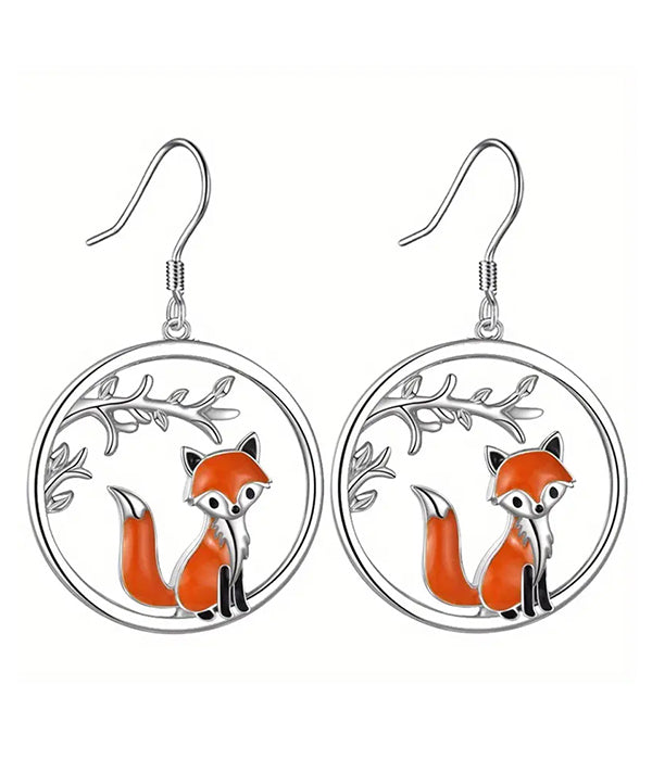 EPOXY FOX EARRING