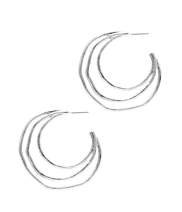 TRIPLE WIRE HOOP EARRING