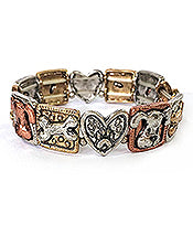 VINTAGE METAL STRETCH BRACELET - DOG