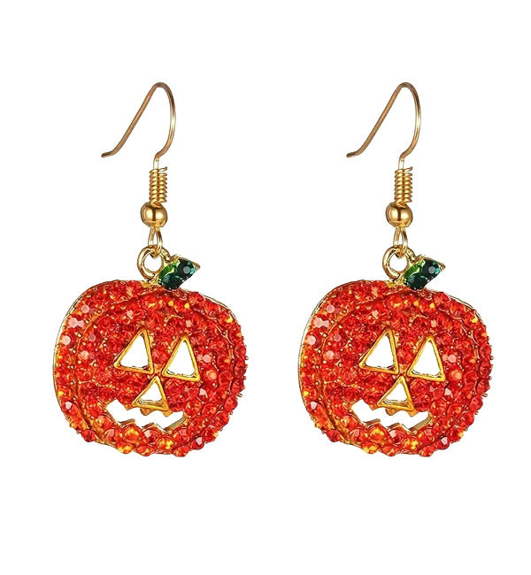 Halloween pumpkin earrings Jack-o'-lanterns