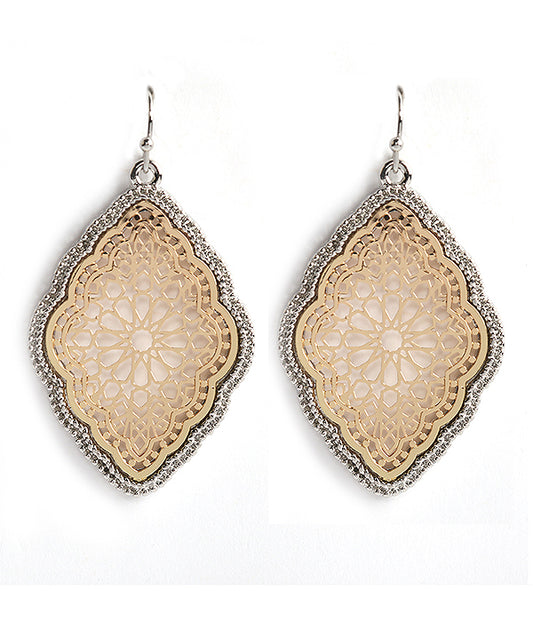 METAL FILIGREE EARRING