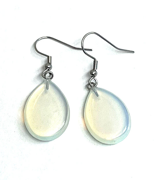SEMI PRECIOUS STONE TEARDROP EARRING - MOONSTONE