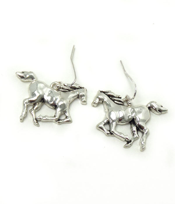 HORSE FISH HOOK EARRINGS