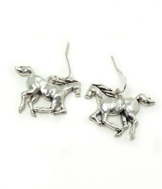 HORSE FISH HOOK EARRINGS