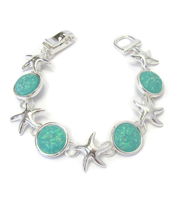 SEALIFE THEME OPAL MAGNETIC BRACELET - STARFISH