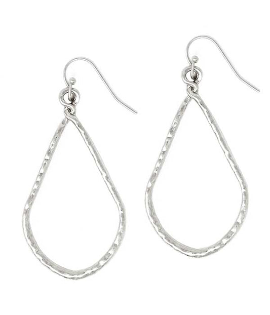 METAL TEARDROP EARRING
