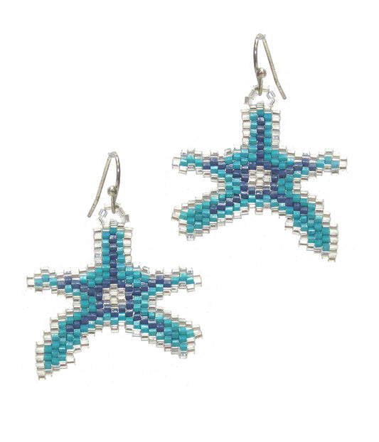 HANDMADE JAPANESE SEEDBEAD EARRING - STARFISH