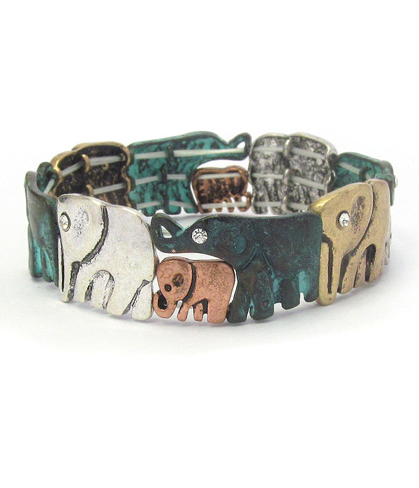 ELEPHANT THEME STRETCH BRACELET