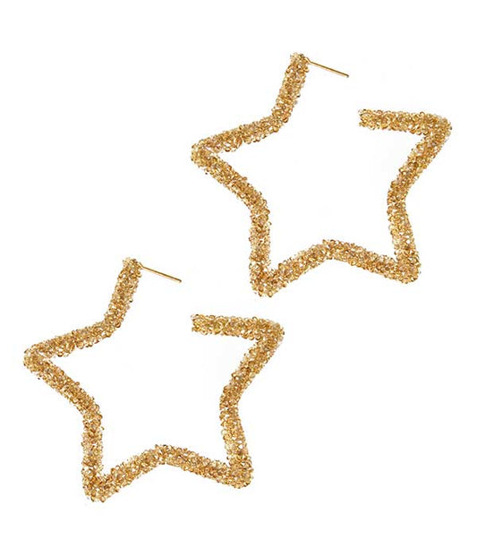 GLITTERING STAR EARRING