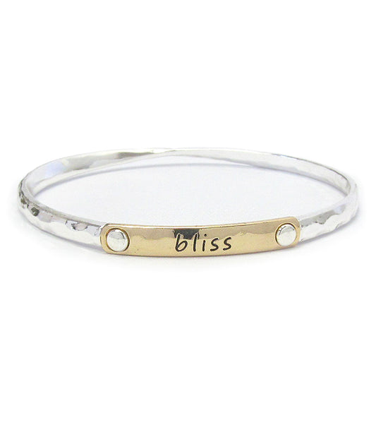 RELIGIOUS INSPIRATION TWIST BANGLE BRACELET - BLISS